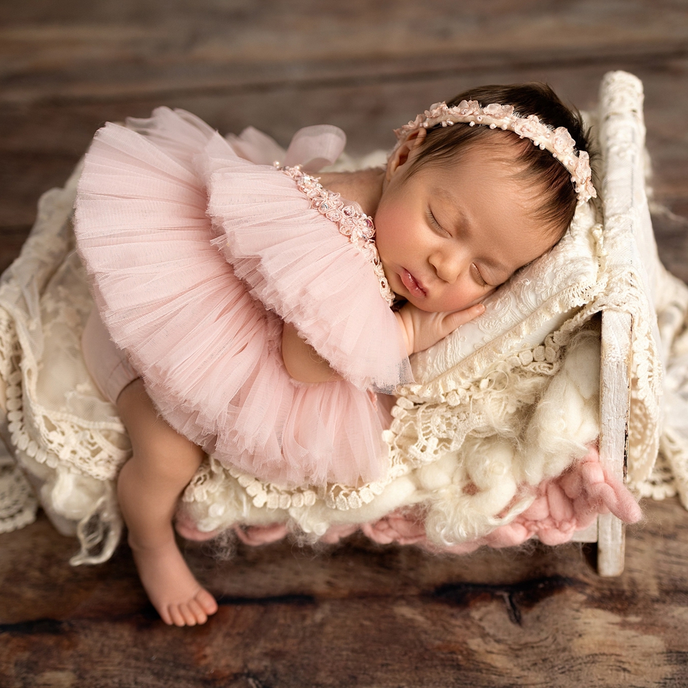 Baby Clothing Newborn - Newborn Photography Props Floral Cotton Romper