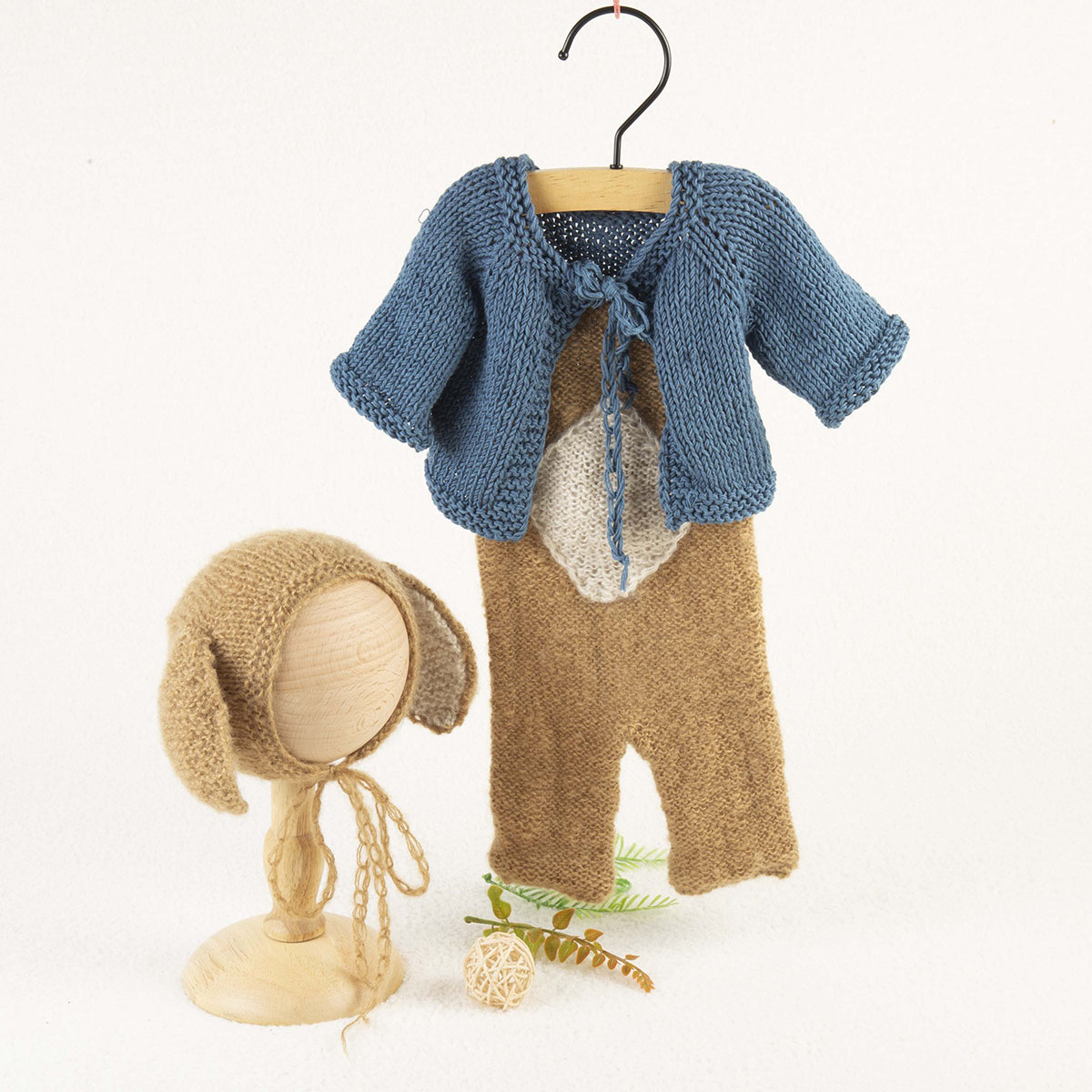 Baby Clothing Newborn - Vintage Knit Stretch Mohair Clothes Set