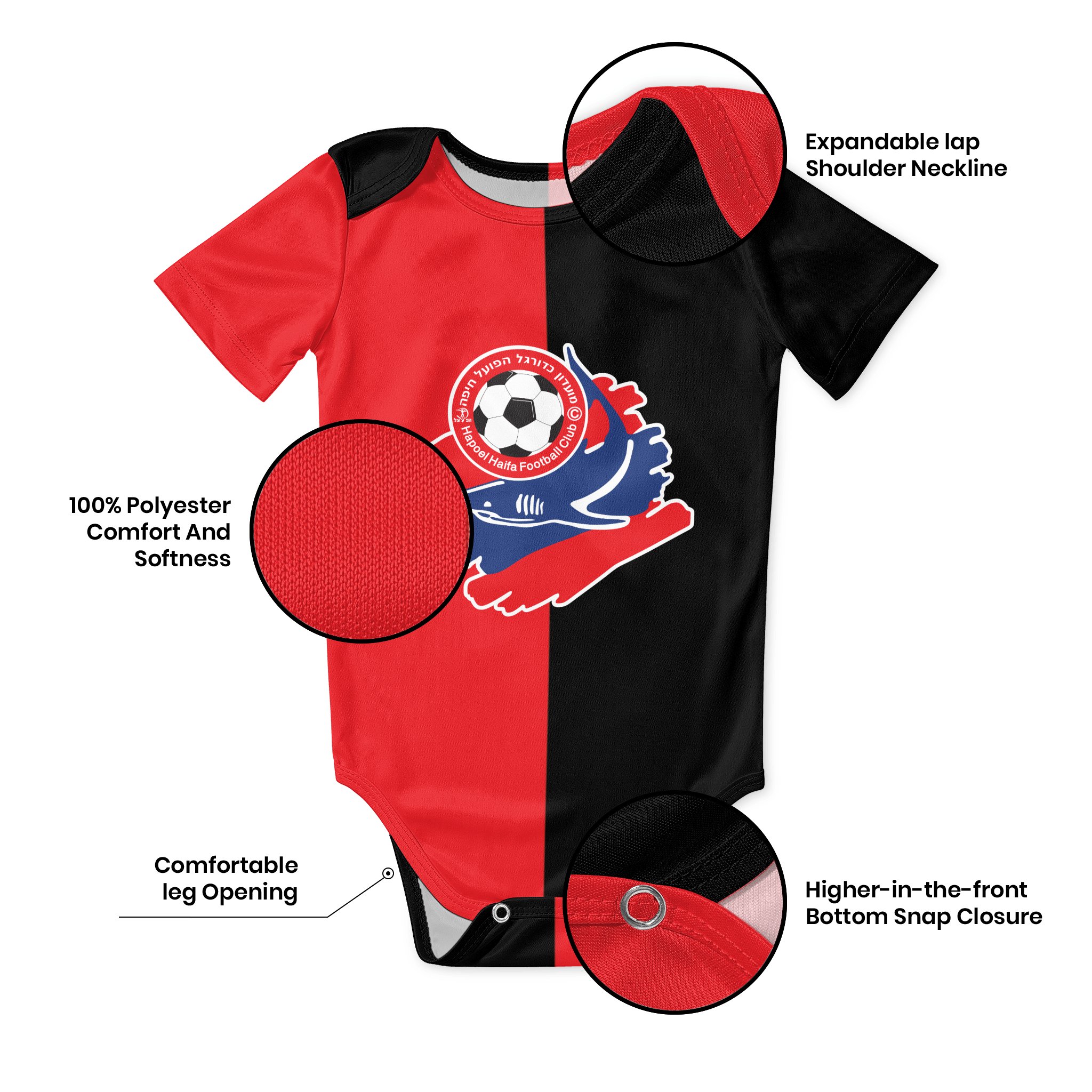 Hapoel Haifa Baby Bodysuit Uni - Baby Clothing Newborn บทวิจารณ์และราคา