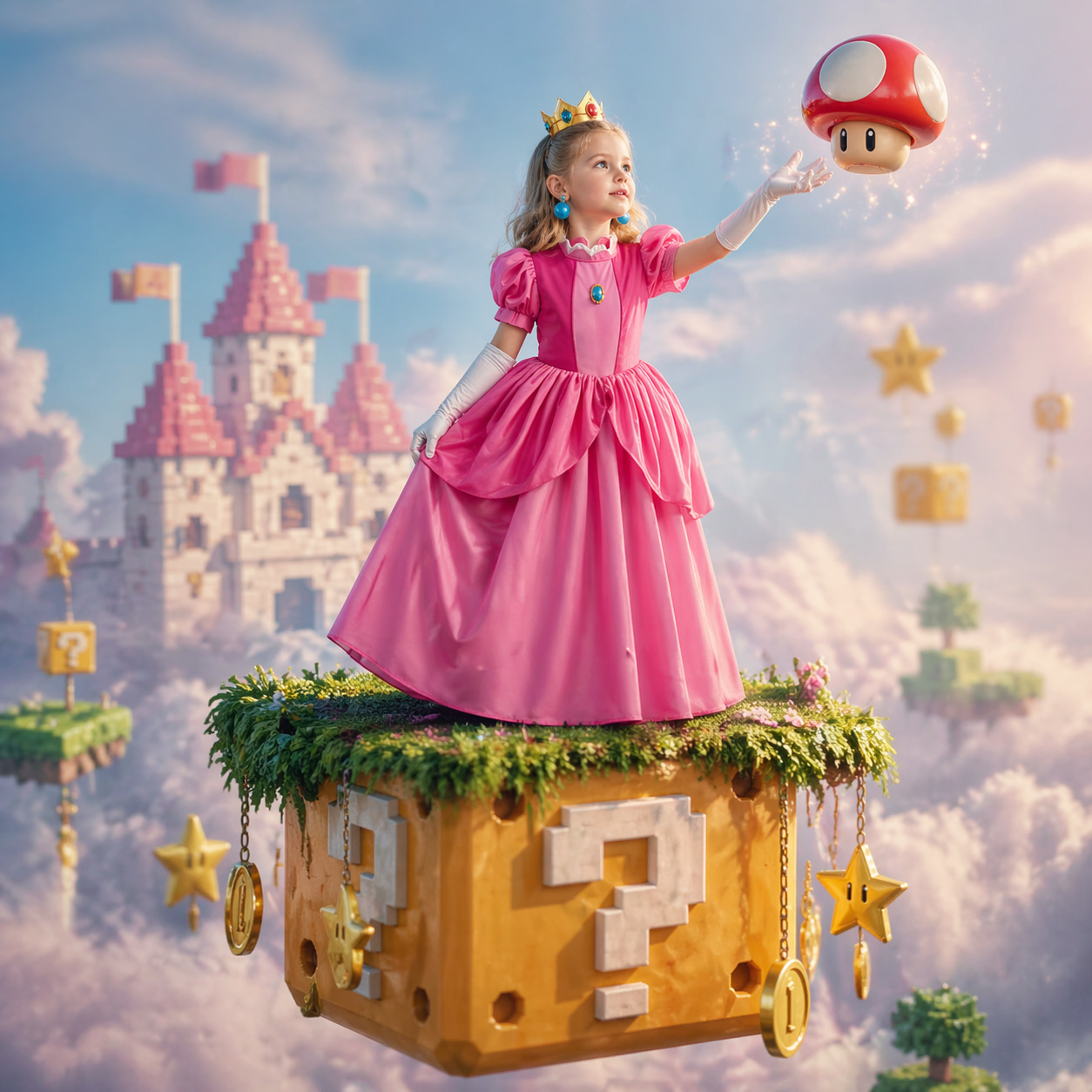 Princess Peach Style Dress Up  - Newborn Gift Set บทวิจารณ์และราคา