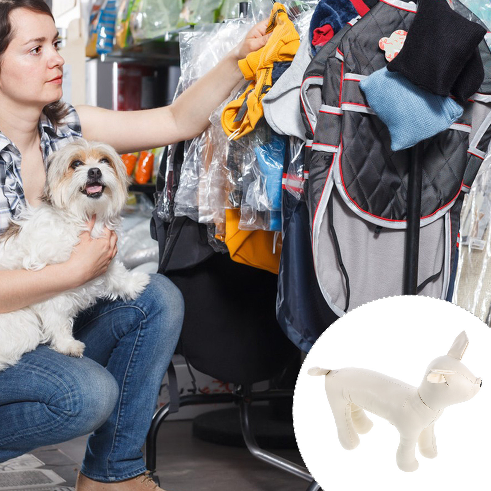 Sturdy Pet Dog Mannequin Reali - Baby Clothing Display บทวิจารณ์และราคา