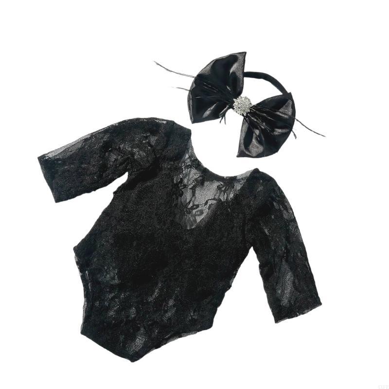 Elegant Lace Romper & Headband - Baby Clothing Newborn บทวิจารณ์และราคา