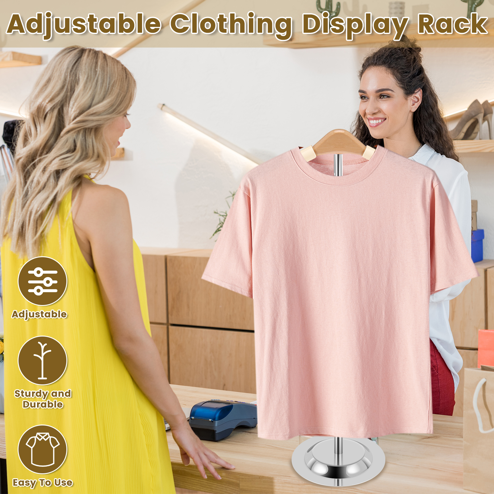Adjustable T Shirt Display for - Baby Clothing Display บทวิจารณ์และราคา
