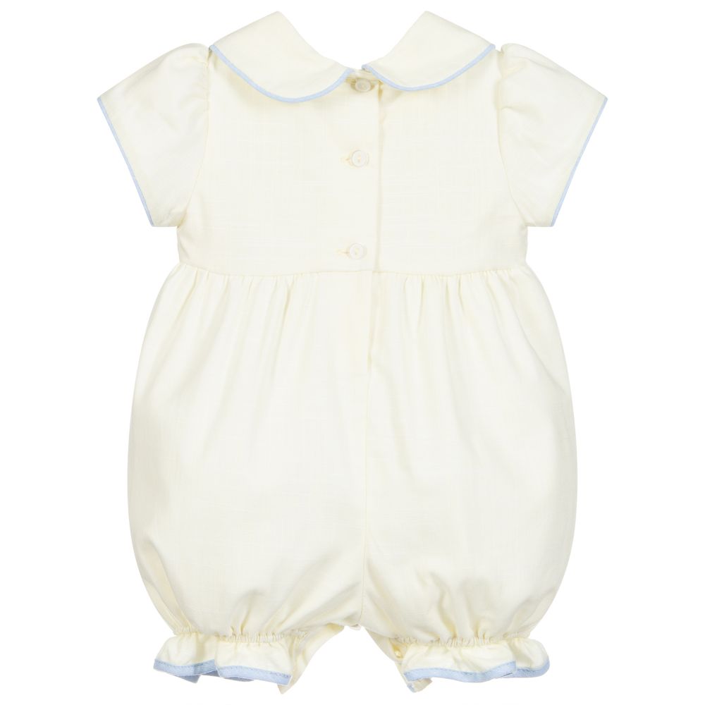 Baby Smocked Yellow Rompers in - Baby Clothing Made In Usa บทวิจารณ์และราคา