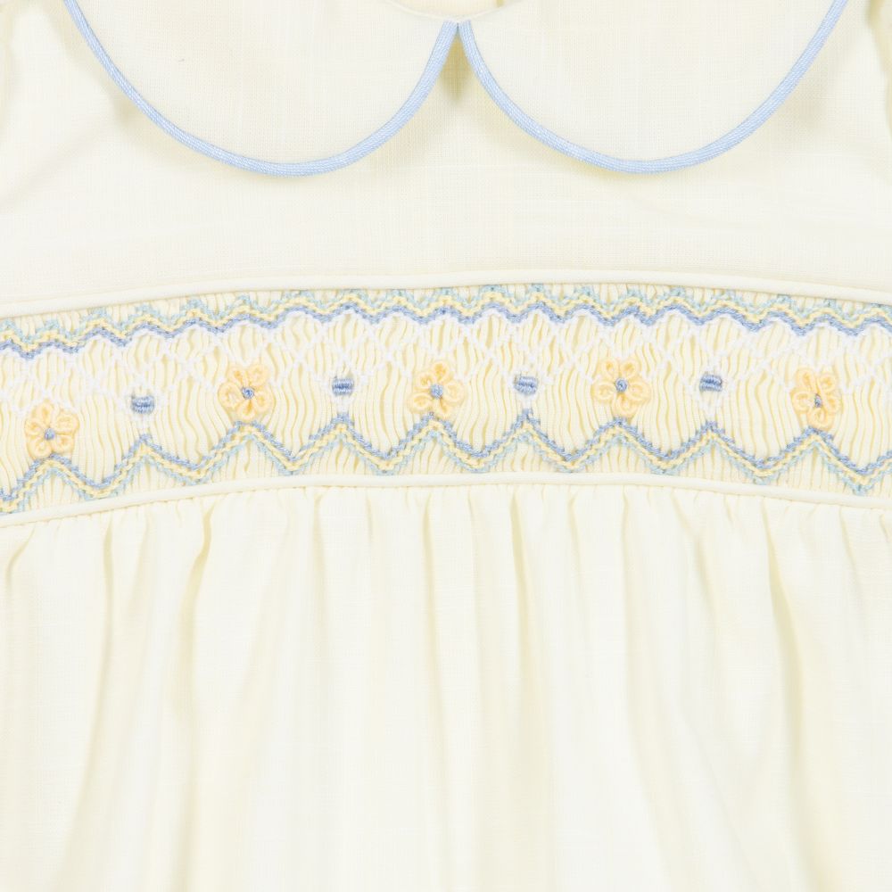 Baby Smocked Yellow Rompers in - Baby Clothing Made In Usa บทวิจารณ์และราคา